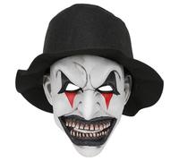 GVMJHYK Masque Horreur Clown, Masque Latex Realiste Joker, Halloween Jeu de Rôle Coiffe Réaliste Accessoire de Déguisement, Cadeau d'Halloween Effrayant pour Enfants et Adultes