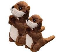GVMJHYK Peluche Loutre, Loutre Poupée en Peluche, Jouets en Forme De Animaux, 2pcs Les Peluches De Animaux Douces, Sûres Et Incroyablement Amusantes pour Tous Les Âges Ces Peluches