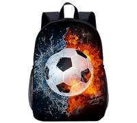 GVMJHYK Sac à Dos Football Enfant, Sac D'école de Football - Design Sportif École & Voyage, Sac École Ados/Étudiants, Motif Ballon de Foot Résistant à l'Eau, 16 Pouces