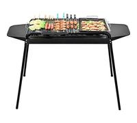 GVNFJKJK Barbecue au Charbon de Bois, Barbecue Portable en Acier Inoxydable, Barbecue au Charbon de Bois, brochettes d'extérieur, for 5 à 7 Personnes, Camping, Pique-Nique, Jardin