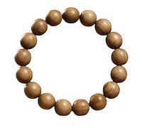 GVNFJKJK Bracelets de prière bouddhistes, Bracelet de Perles en Bois parfumées au Lait 12Mm, Chapelet prière Bouddhiste, à Cercle Unique Unisexe for la méditation et Le Chant