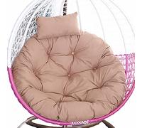 GVNFJKJK Coussin pour hamac, Coussin de Chaise avec Oreiller réglable, Coussins for Meubles d'extérieur, Coussins de Chaise Ronds et épais(Cream)