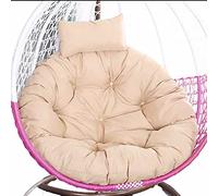 GVNFJKJK Coussin pour hamac, Coussin de Chaise avec Oreiller réglable, Coussins for Meubles d'extérieur, Coussins de Chaise Ronds et épais(Beige)