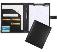 GVNFJKJK Dossiers Professionnels Presse-papiers avec Couvercle for Support for ipad juridique, Format Lettre A4, for conférence d'affaires, Bloc-Notes, Planches à Clips(Svart)