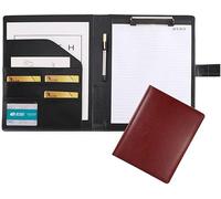 GVNFJKJK Dossiers Professionnels Presse-papiers avec Couvercle for Support for ipad juridique, Format Lettre A4, for conférence d'affaires, Bloc-Notes, Planches à Clips(Bruin)