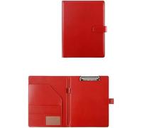 GVNFJKJK Dossiers Professionnels Presse-papiers, Support juridique for ipad, Format Lettre A4, Bloc-Notes for école de Commerce, Bureau, Planches à Clips de conférence(Rood)