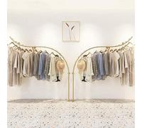 GVNFJKJK Porte-Manteau, Lot de 2 portants à vêtements dorés, étagères murales for, Tringle, Suspension Polyvalente for Magasin Boutique(230CM)