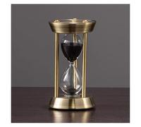 GVNFJKJK Sablier, 1/3/5/10 Minutes, Horloge en Verre, Cadeau Souvenir créatif Unique, décoration de Salon et Bureau(Black,5 Minutes)