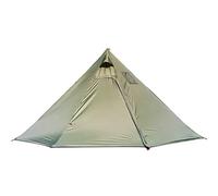 GVNFJKJK Tentes Quatre Saisons, 3/4 Personnes - Tente de Camping ultralégère | Tentes faciles d'extérieur pyramidales légères avec fenêtre cheminée carrée for Sac à Dos, Accessoires randonnée(Green)