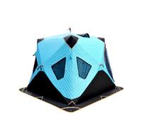 GVNFJKJK Tentes Quatre Saisons, Tente de pêche sur Glace épaisse à 4 Couches, abri d'hiver, Tente Camping par Temps Froid for 3 Personnes(Blue,L)