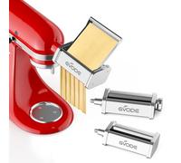 GVODE Accessoire à pâtes pour KitchenAid, Set 3-en-1 pour KitchenAid Artisan avec plaque inox amovible, inclut laminoir, coupe-spaghetti et fettuccine - Accessoire parfait pour Kitchen Aid