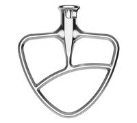 GVODE Batteur Plat en Acier Inoxydable pour KitchenAid, Accessoire de Crochet pour Kitchen Aid avec Tête Inclinable, Convient aux Bols de 4,5 à 5 QT, Lavable au Lave-vaisselle