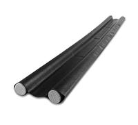 Gvolatee 1 pièce Boudin de Porte Double Isolant 96 cm, Bas de Porte Asolation Anti Froid Lavable et Durable Anti Bruit Insect, Boudin Porte Noir Bâton en Mousse Inséré Découpable Gris