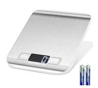 Gvolatee 10kg/1g Balance de cuisine precision Électronique, inoxydable pese aliment cuisine avec affichage Lcd et fonction tare, 6 unités, pesée des aliments pour la cuisson, pâtisserie et mélange