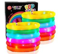 Gvolatee 12 Pièces Bracelet Fluorescent Lumineux, 6 Couleurs Tube Lumineux, Lumineux Bracelet Cadeaux, Jouet Tube Télescopique Lumineux pour Carnaval, Bâton Lumineux Enfant pour Enfants, Adultes