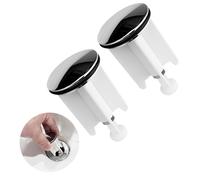 Gvolatee 2 Pièces Bouchon Evier Cuisine, Bouchon Lavabo Salle de Bain, Bouchon d'Évier Universel, Bouchons de Lavabo Réglable, 40mm de Remplacement pour Bonde de Lavabo, pour Lavabo, Bidet