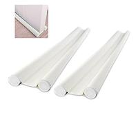 Gvolatee 2 pièces Boudin de Porte Double Isolant 96 cm, Bas de Porte Asolation Anti Froid Lavable et Durable Anti Bruit Insect, Boudin Porte Blanc Bâton en Mousse Inséré Découpable Blanc