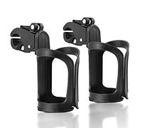 Gvolatee 2 Pièces Porte-Bouteille de Vélo, Universel Rotation 360 Degrés Réglable Porte-Gobelet pour Poussette sans Vis, pour Chariots, Vélos de Montagne, Déambulateurs, Fauteuils Roulants (Noir)