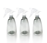 Gvolatee 3 Pièces Vaporisateur Vide 500 ml, Rechargeable Gâchette en Plastique Flacon Pulvérisateur, 2 Pulvérisation Modes Transparent Spray Bouteilles, pour Nettoyage, Plante, Cheveux, Jardin