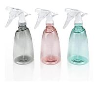 Gvolatee 3 Pieces Vaporisateur Vide 500 ml, Rechargeable Gachette en Plastique Flacon Pulverisateur, 2 Pulverisation Modes Transpare