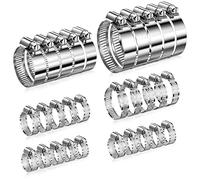 Gvolatee 30 Pièces Colliers de serrage en acier inoxydable, 6 tailles 6-51mm Extra solides, ajustables, pour tuyaux, gaz, eau, voiture, machine à laver, jardin