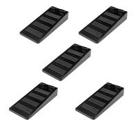 Gvolatee 5 pièces cale porte caoutchouc souple, Hauteur Reglable Antidérapante bloc porte sol, arrêt de porte, Protège Sols et Murs, Pour Tapis, Sols, Béton, parquets, Noir