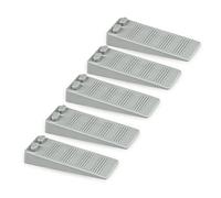 Gvolatee 5 pièces cale porte caoutchouc souple, Hauteur Reglable Antidérapante bloc porte sol, Non Toxique, Non Odeur arrêt de porte, Protège Sols et Murs, Pour Tapis, Sols, Béton, parquets (Gris)