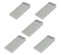 Gvolatee 5 pièces cale porte caoutchouc souple, Hauteur Reglable Antidérapante bloc porte sol, Non Toxique, Non Odeur arrêt de porte, Protège Sols et Murs, Pour Tapis, Sols, Béton, parquets (Gris)
