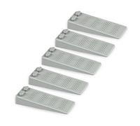 Gvolatee 5 pièces cale porte caoutchouc souple, Hauteur Reglable Antidérapante bloc porte sol, Non Toxique, Non Odeur arrêt de porte, Protège Sols et Murs, Pour Tapis, Sols, Béton, parquets (Gris)