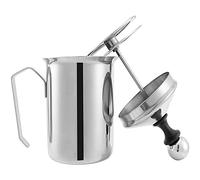 Gvolatee 500ml Acier inoxydable Au lait Frother Bricolage Fancy Coffee Cream Coffee Foamer Outil de cuisine au crème de lait