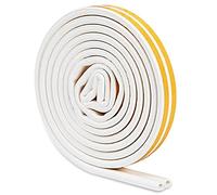 Gvolatee Bande de Joint d'Étanchéité en Caoutchouc 9mm(L) X 6mm(H) (24M) | Joint Porte Isolation, Mousse Adhesive, D-Profil Calfeutrage Fenetre pour Preuve de Collision, Anti-Froid, Antichoc