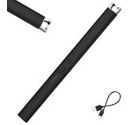 Gvolatee Briquet Electrique à Arc Rechargeable USB, Allume Bougie avec Affichage LED et Serrure de Sécurité, pour Cuisine, Bougie, Barbecue, Cheminée, Gazinière (Noir), Coupe-Vent sans Flamme