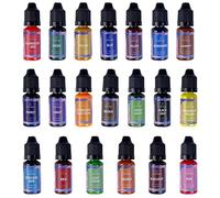 Gvolatee Colorant Cire Bougie - 20 Couleurs Colorant de Bougie Liquide pour Fabrication de Bougies Bricolage - Kit Pigment de Bougie Concentrée - 10ml par couleur