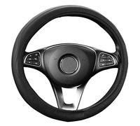 Gvolatee Couvre Volant de Voiture en Cuir Microfibre 37-39cm pour la Plupart des Voitures (Noir)
