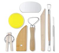 Gvolatee Outils de Sculpture en Céramique, Outils de Sculpture Professionnels, Kit de Sculpture en Céramique pour Débutants, Professionnels, Étudiants, Artistes et plus Encore. 8 Pièces