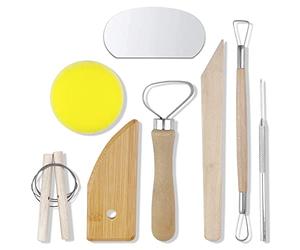 Gvolatee Outils de Sculpture en Céramique, Outils de Sculpture Professionnels, Kit de Sculpture en Céramique pour Débutants, Professionnels, Étudiants, Artistes et plus Encore. 8 Pièces
