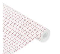 Gvolatee papier transfert avec grille d'alignement rouge, Ruban de transfert pour vinyle solide pour décalcomanies, fenêtres, autocollants de voiture, film de adhesif transfert 30.5 cm x 1000 cm