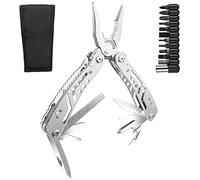 Gvolatee Pince Multifonctions 11 en 1, Pliant Multitools en Acier Inoxydable avec Tournevis, Décapsuleur, Portable Outil de Poche pour Extérieur Survie, Camping, Randonnée, Réparation