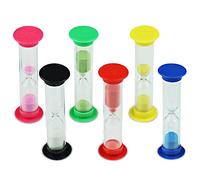 Gvolatee Sablier Minuterie Sablier Ensemble Coloré Sable Cuisine Minuterie Horloge Gestion du Temps pour 30s 1min 2min 3min 5min 10min Ensemble (6pcs) 1