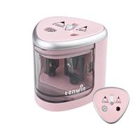 Gvolatee Taille Crayon Rose, Gros Diametre Electrique Professionnel Créatif, Taille-Crayon Électrique avec Reservoir Jouet, Taille-Crayons Ludique Noel Enfant, Students, School, Office Supplies