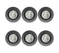 Gvolatee Thermometre Hygrometre Interieur, Mini Digital Thermomètre Hygromètre Intérieur, Rond Temperature Interieur Maison, Haute Précision Hygromètre Numérique, pour Serre, Bureau (6 Pièces Noir)
