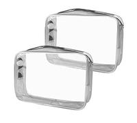Gvolatee Trousse de Toilette Transparente - 2 Sacs d'avion Transparents - Trousse de Toilette pour Le Transport de liquides - Trousse de Toilette Transparente pour Homme et Femme