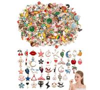 GVOXIS Lot de 50 Pendentifs Breloques Acier Inoxydable Dore, Charms Bracelet, Charme pour Fabrication Bijoux Bracelet Collier, Kit DIY Charms, Fournitures Artisanales, Creation Bijoux