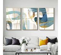 GVOZI Impressions Sur Toile Moderne Abstrait Affiches Et Impression Mur Art Toile Peinture 3 Panneaux Décoration Murale Décor À La Maison Photos Pour Salon Sans Cadre 50x70cm