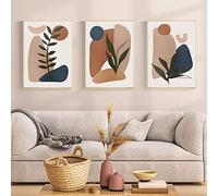 GVOZI Imprimer Toile Peinture Géométrie Abstraite Minimaliste Feuille Verte Bohême Toile Peinture Mur Art Affiche Impression Pour La Décoration Intérieure De La Maison 50x70cm