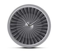 GVOZI Pendule Murale De 30 cm Avion Jet Moteur Aviation Turbine Ventilateur Impression Horloge Murale Pilote Décor À La Maison Montres Avion Aeromoteur Calme Balayage Horloge Murale
