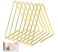 GVPOELR Serre livres Triangle Triangle, Porte Revues en Or, Porte Magazine Metal, Bibliothèque Triangulaire en Métal, 7 Emplacements pour livres, d'or Petit Triangle Bookshelf, pour Livres Magazine