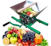 Gvqng Broyeur à Fruits, éParpilleur Manuel De Fruits Et De Pommes De 7 litres, Broyeur à Pulpe Portable, Engrenages en Alliage D'Aluminium, Presse-Agrumes avec PoignéE,Vert,7L