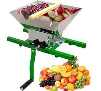 Gvqng Broyeur à Pommes De 7,5 litres, Presse-Agrumes Manuel en Acier Inoxydable, Moulin à Fruits Portable Et Amovible, Aucune Alimentation éLectrique Requise, Grande Capacité,Vert,7L