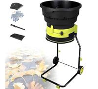Gvqng Broyeur De Feuilles éLectrique, Broyeur De Compost De Jardin, Broyeur éLectrique 8000 TR/Min avec Roues Et Sac De Rangement, pour Le Nettoyage du Jardin Et des Feuilles,A,10m xpowercord